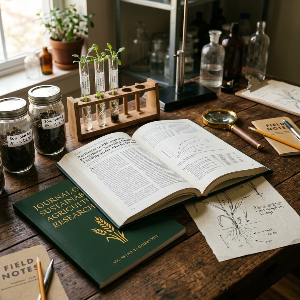 IJAER academic journal on a research desk